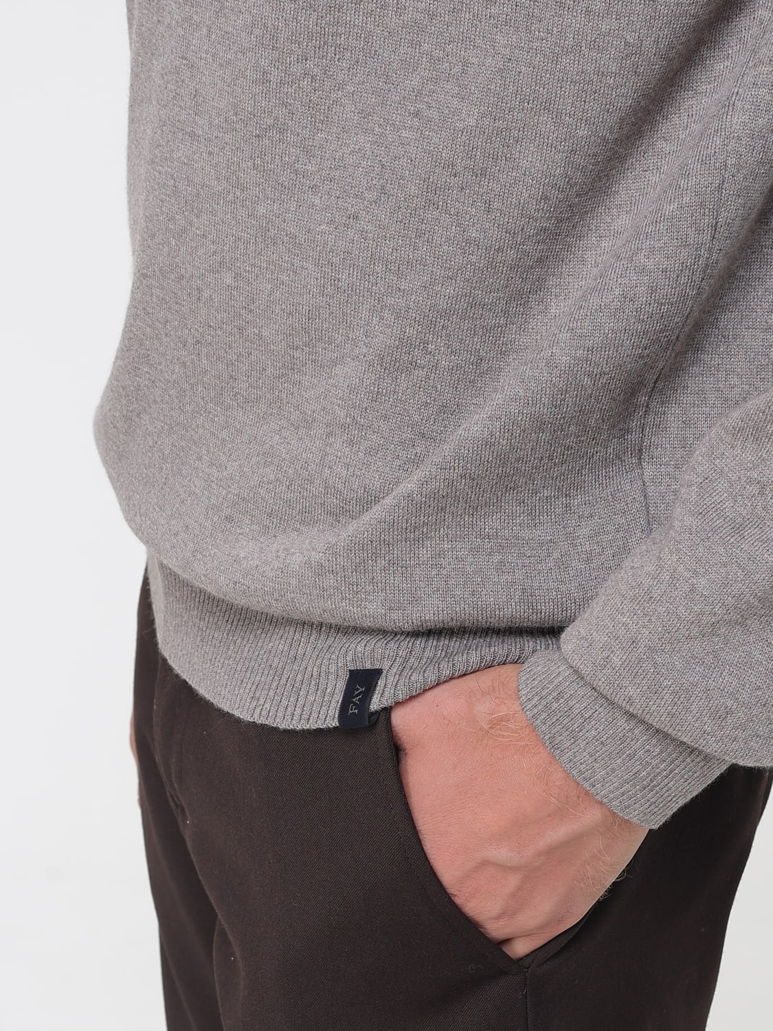 FAY PULLOVER: Pullover herren Fay, Taubengrau - Img 3