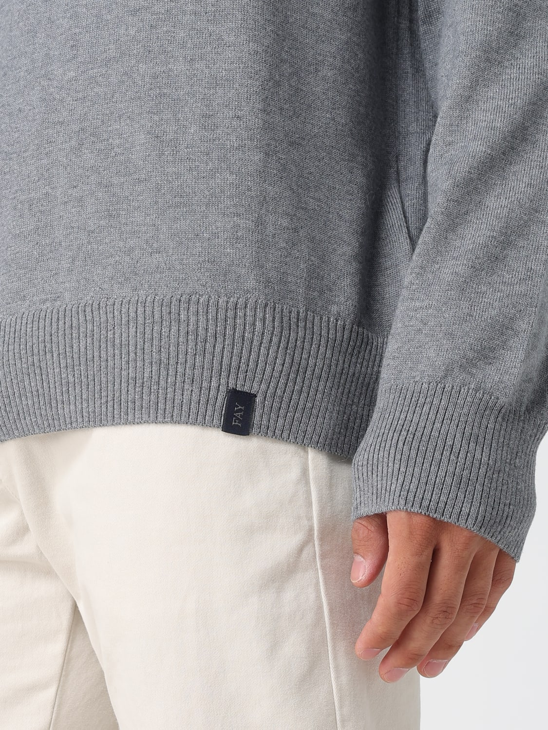 FAY SWEATER: Sweater men Fay, Grey - Img 3