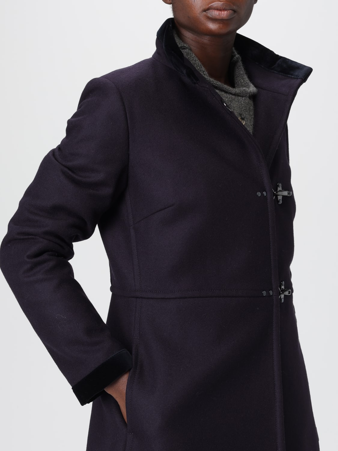 FAY COAT: Coat woman Fay, Petroleum Blue - Img 4