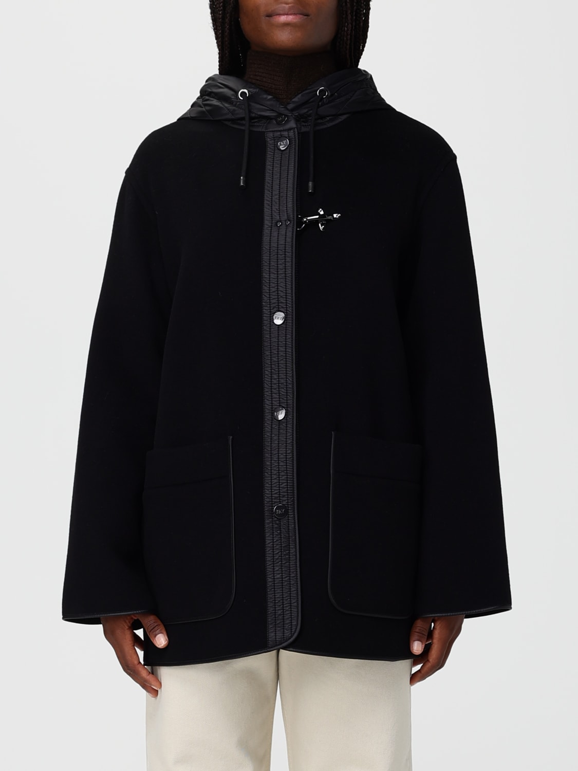 FAY ПАЛЬТО: Пальто Женское Fay, Черный - Img 1