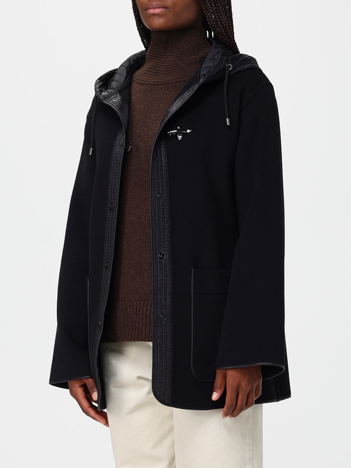 FAY ПАЛЬТО: Пальто Женское Fay, Черный - Img 3