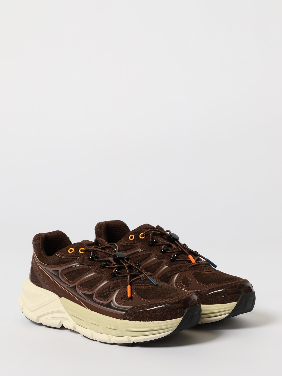 BARRACUDA SNEAKERS: Sneakers Round-One Barracuda in pelle e mesh , Marrone - Img 2