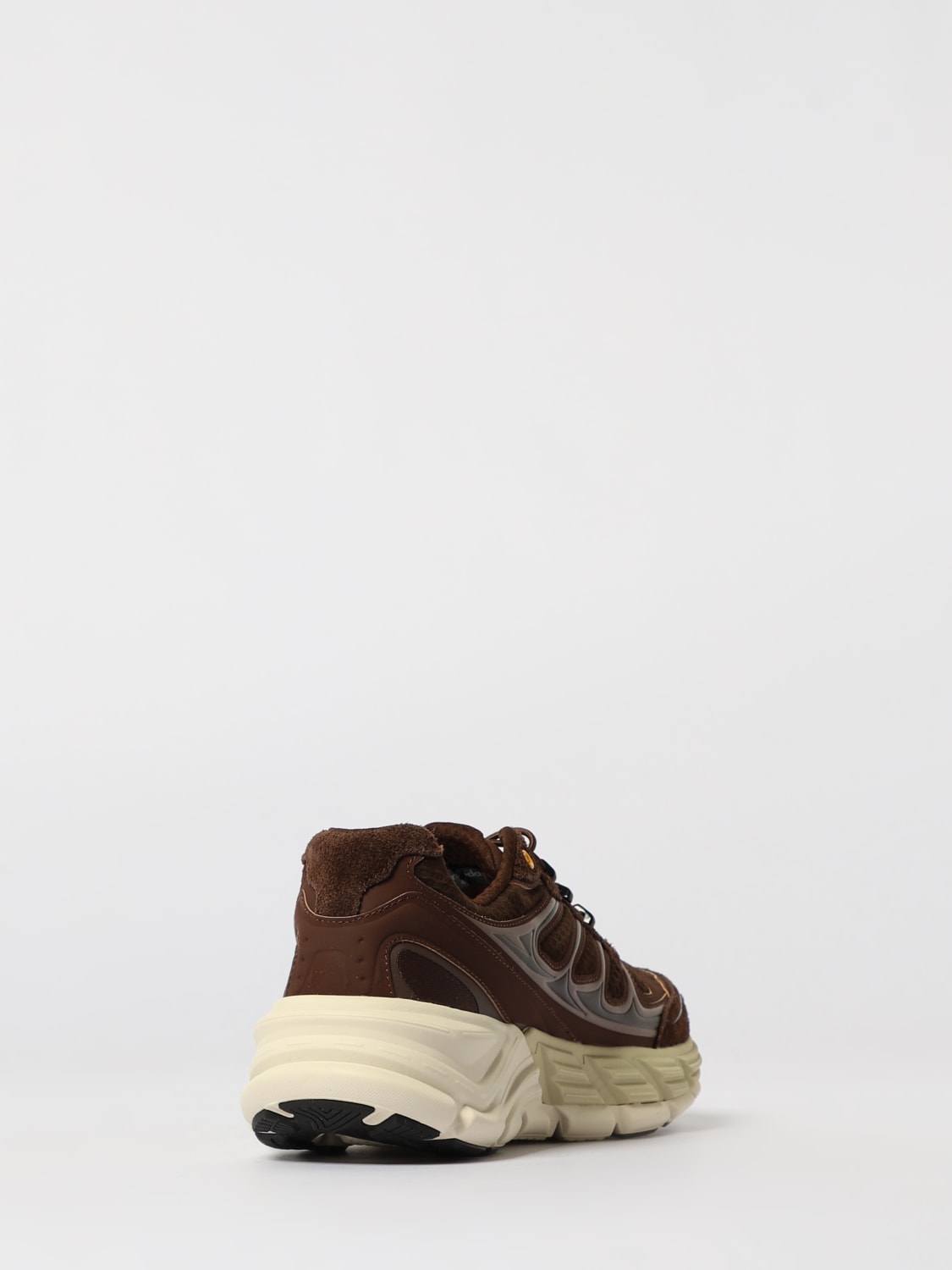 BARRACUDA SNEAKERS: Sneakers Round-One Barracuda in pelle e mesh , Marrone - Img 3