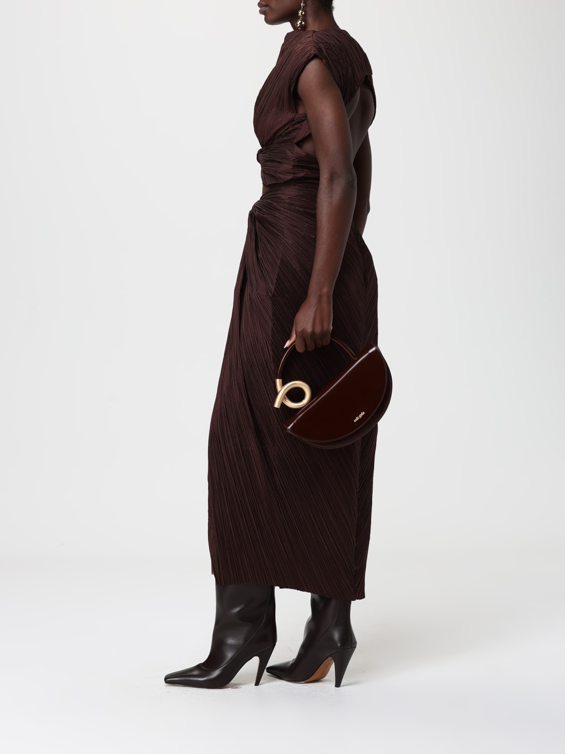 CULT GAIA BORSA A MANO: Borsa Azariah Cult Gaia in pelle spazzolata , Caffe - Img 2