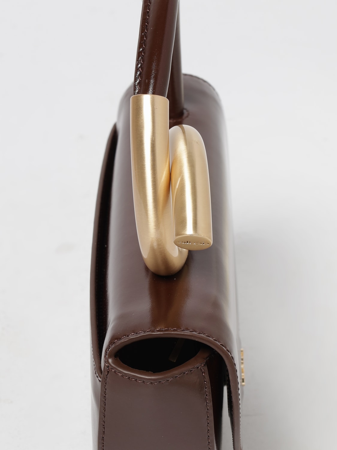 CULT GAIA BORSA A MANO: Borsa Azariah Cult Gaia in pelle spazzolata , Caffe - Img 4