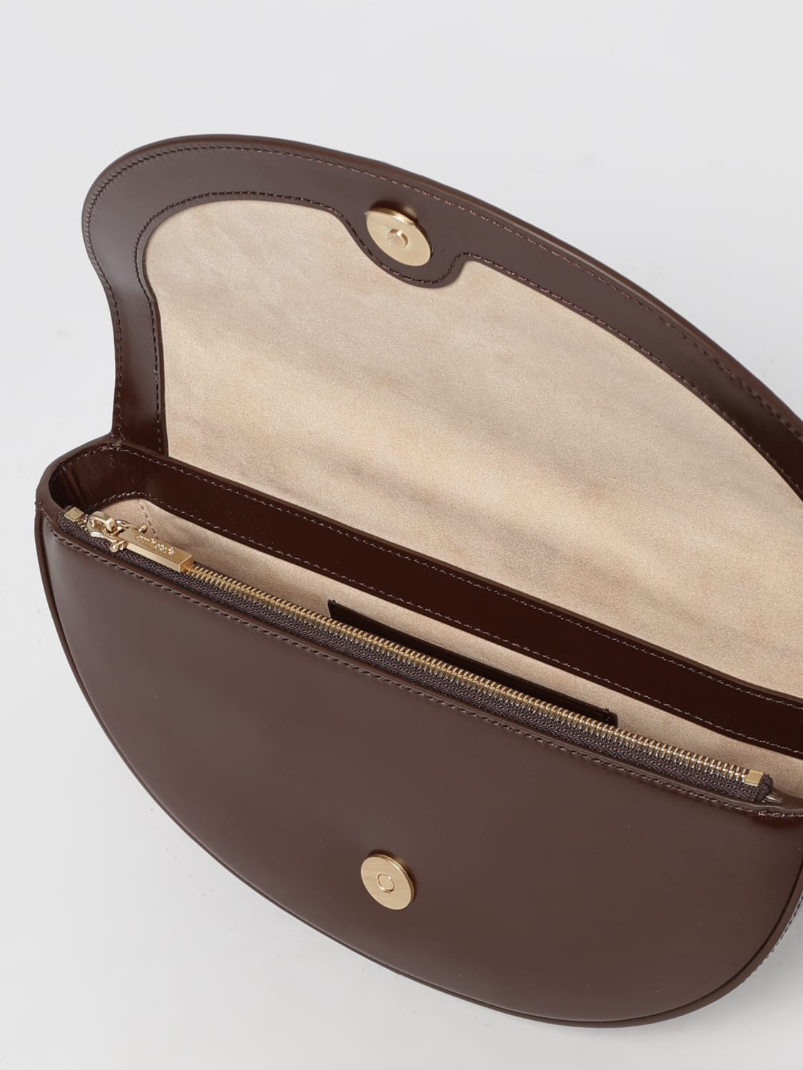 CULT GAIA BORSA A MANO: Borsa Azariah Cult Gaia in pelle spazzolata , Caffe - Img 5