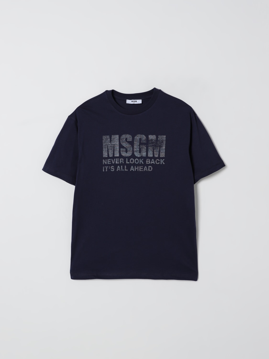MSGM KIDS T-SHIRT: T-shirt kids MSGM Kids, Blue - Img 1