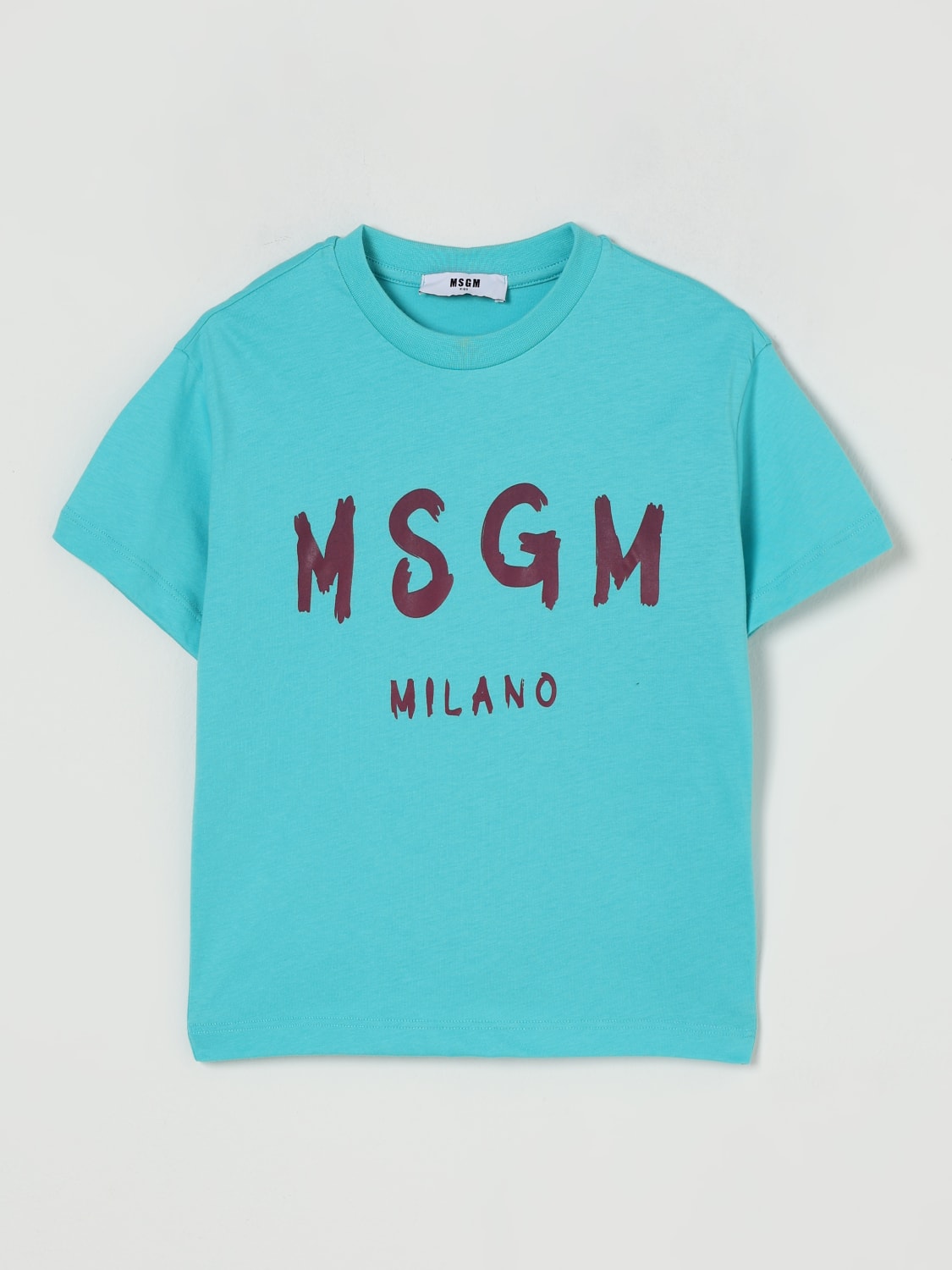 MSGM KIDS T-SHIRT: T-shirt kinder MSGM Kids, Hellblau - Img 1