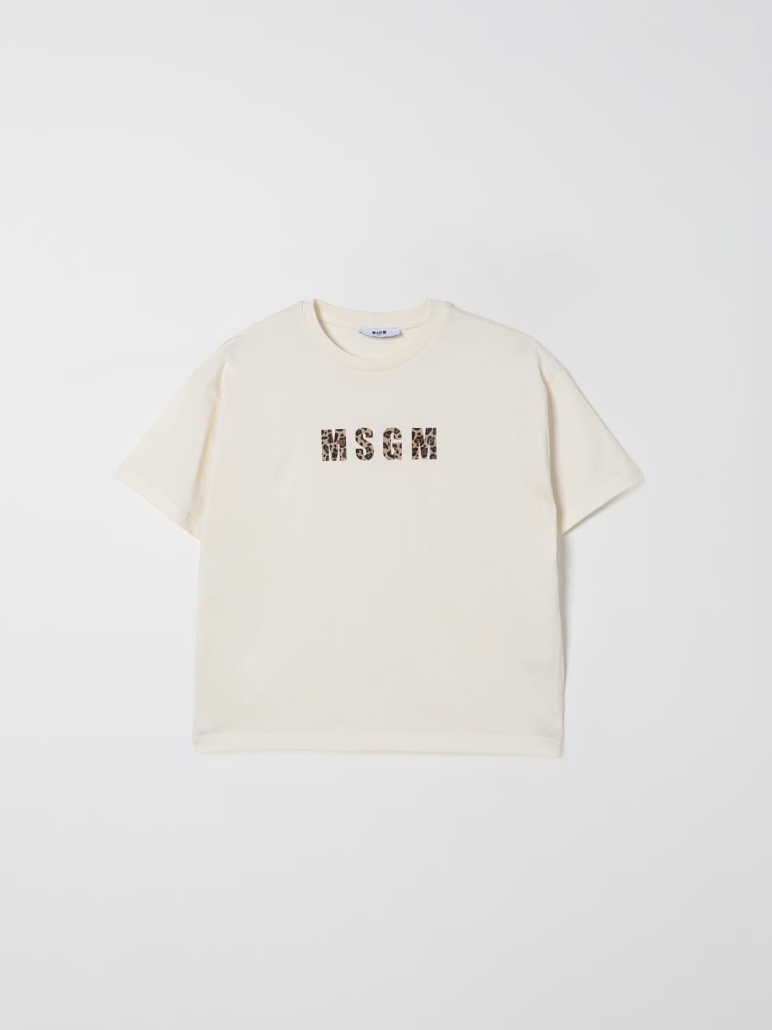 MSGM KIDS T-SHIRT: T-shirt kinder MSGM Kids, Cream - Img 1