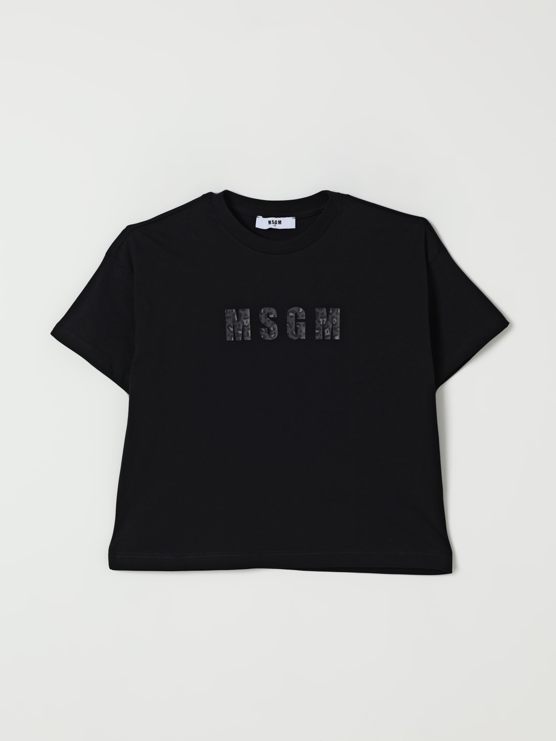 MSGM KIDS T-SHIRT: T-shirt kids MSGM Kids, Black 1 - Img 1