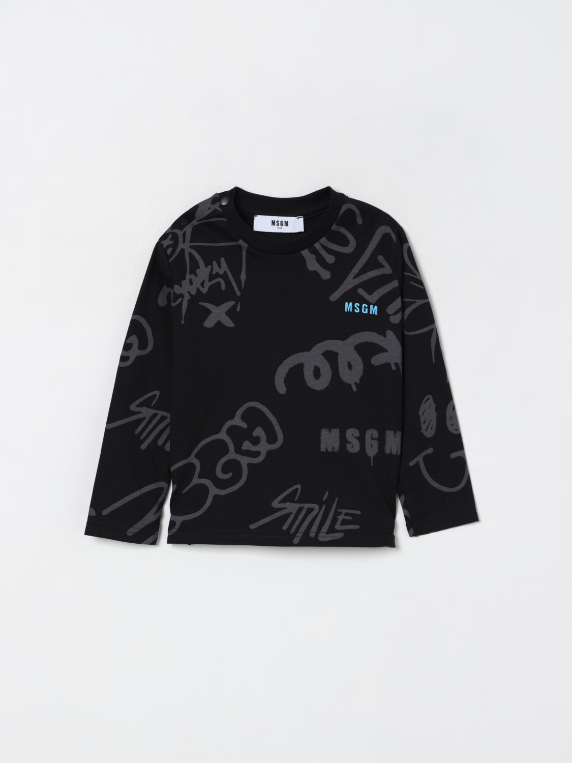 MSGM KIDS T-SHIRT: T-shirt kids MSGM Kids, Black - Img 1