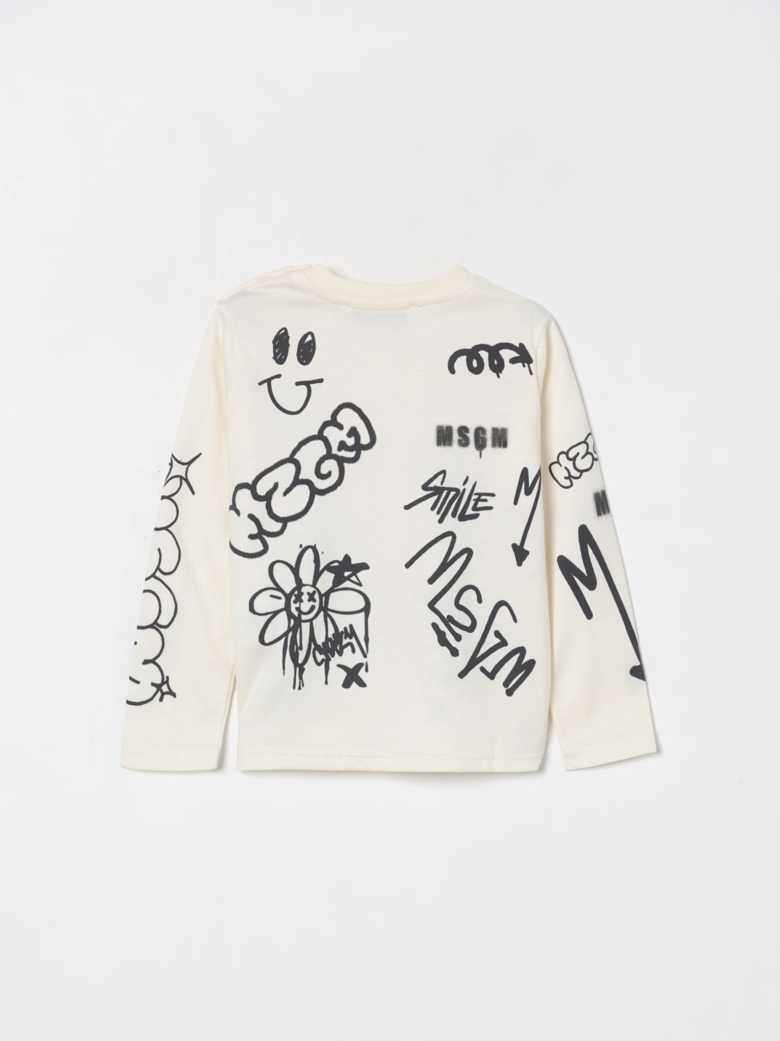 MSGM KIDS T-SHIRT: T-shirt kids MSGM Kids, Cream - Img 2