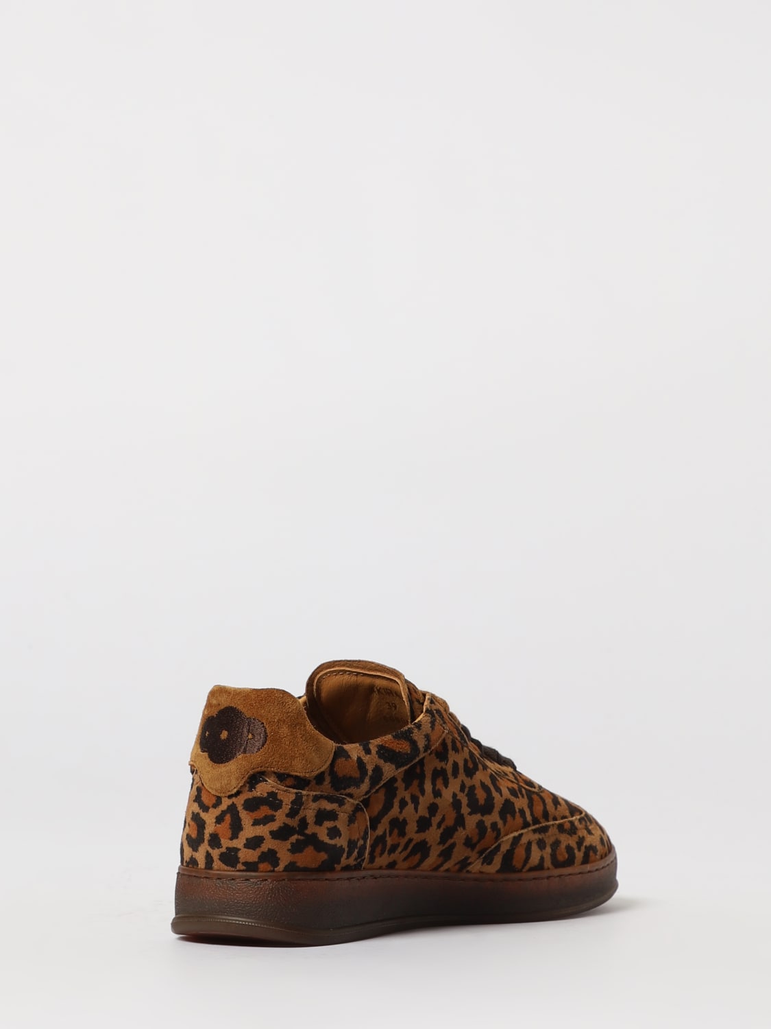 SOLDINI 80 SNEAKERS: Sneakers Akira Soldini 80 in camoscio animalier , Beige - Img 3