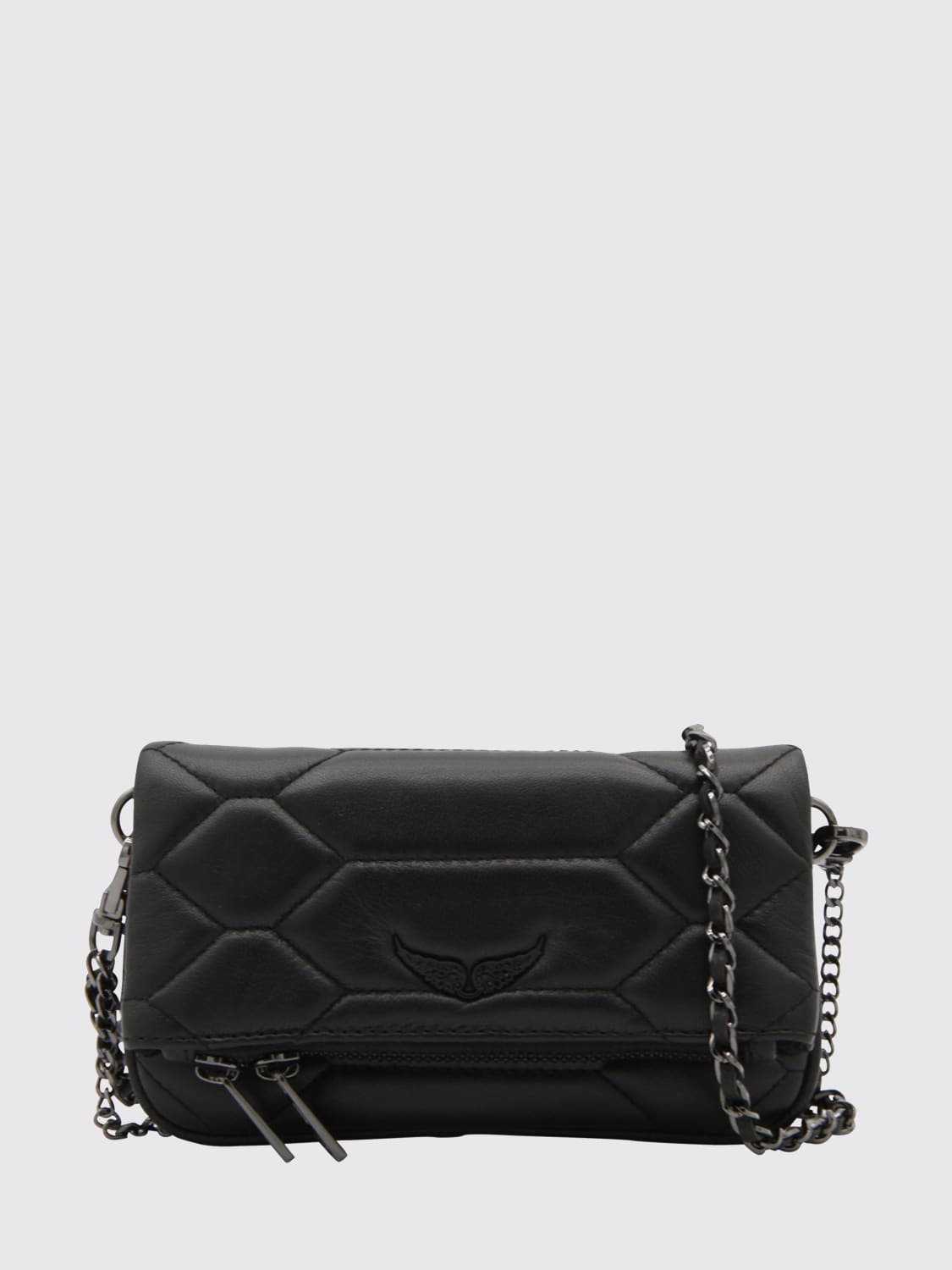 ZADIG & VOLTAIRE BORSA MINI: Pochette Rock Nano Zadig & Voltaire in pelle trapuntata , Nero - Img 1
