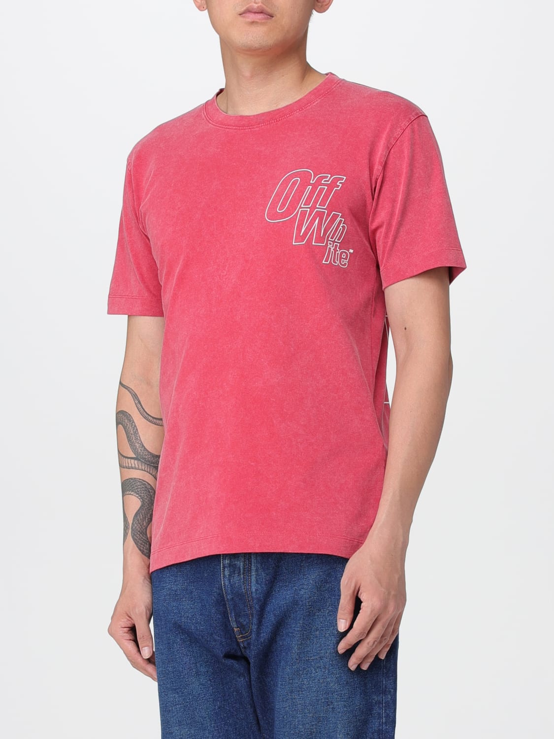 OFF-WHITE T-SHIRT: T-shirt men Off-white, Red - Img 4