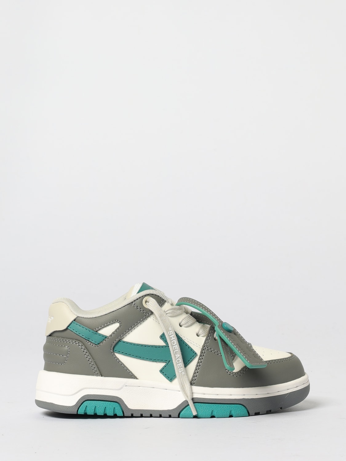 OFF-WHITE KIDS SNEAKERS: Sneakers Out Of Office Off-White in pelle , Bianco - Img 1
