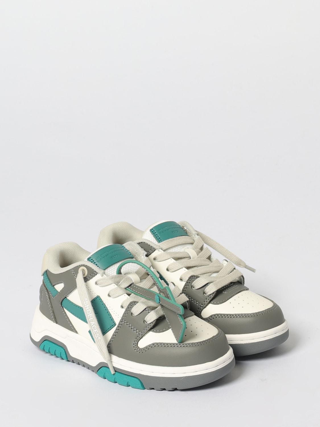 OFF-WHITE KIDS SNEAKERS: Sneakers Out Of Office Off-White in pelle , Bianco - Img 2