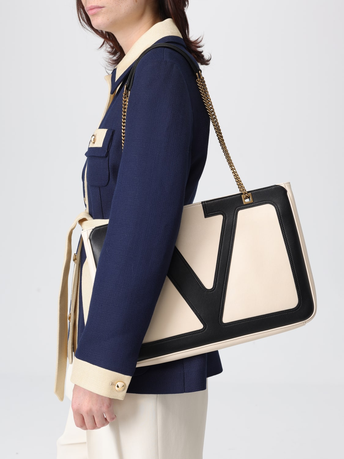 VALENTINO GARAVANI SHOULDER BAG: Shoulder bag woman Valentino Garavani, Yellow Cream - Img 2