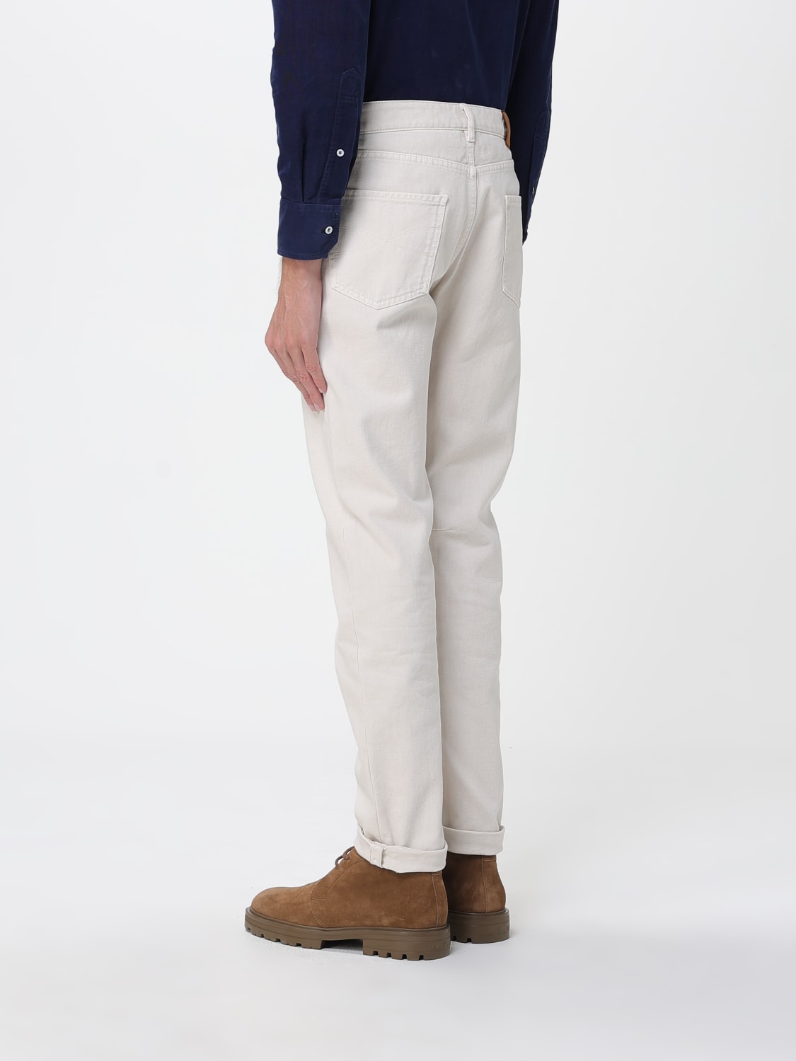 BRUNELLO CUCINELLI JEANS: Pants men Brunello Cucinelli, Beige - Img 3
