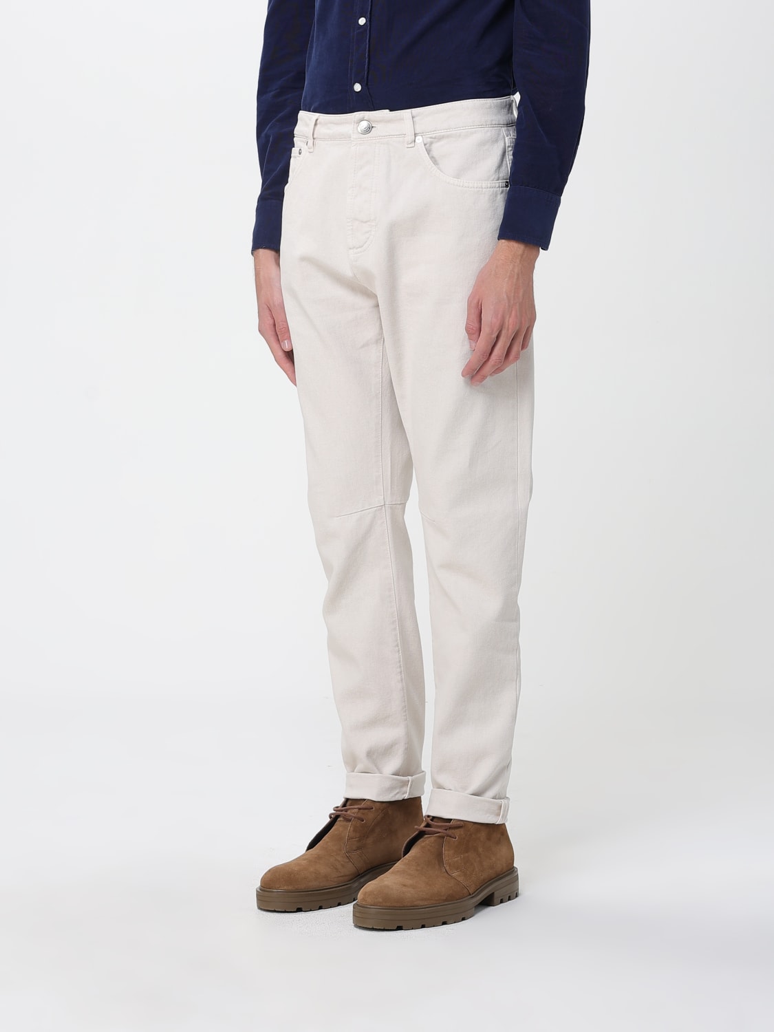 BRUNELLO CUCINELLI JEANS: Pants men Brunello Cucinelli, Beige - Img 4