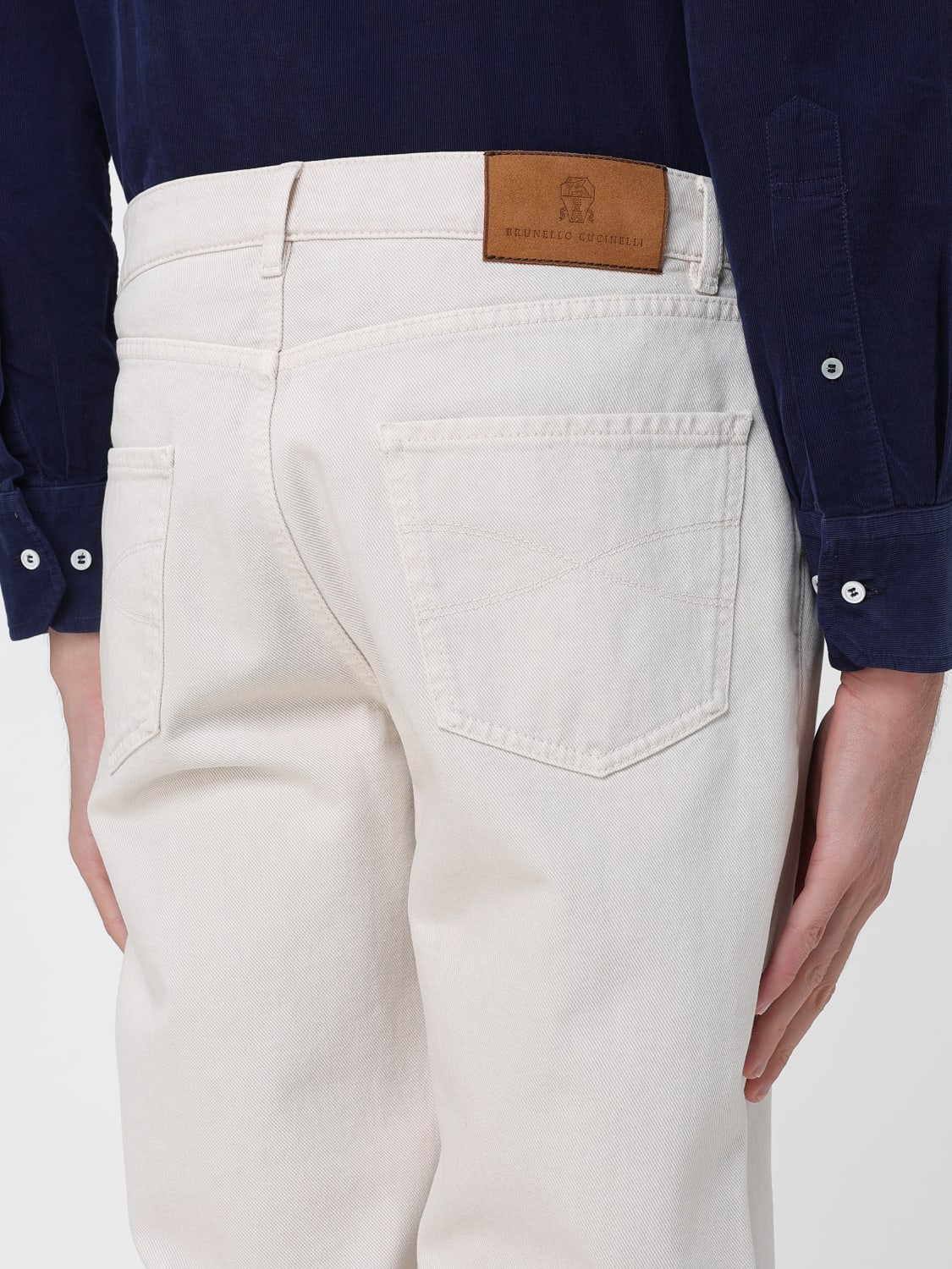 BRUNELLO CUCINELLI JEANS: Pants men Brunello Cucinelli, Beige - Img 5