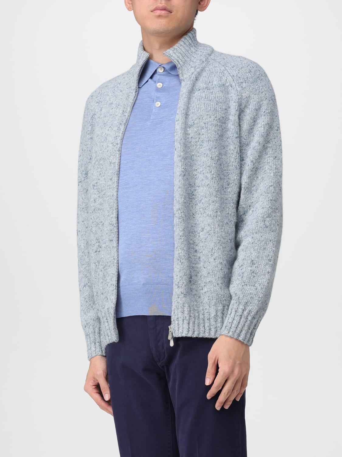 BRUNELLO CUCINELLI SWEATER: Sweater men Brunello Cucinelli, Blue - Img 4