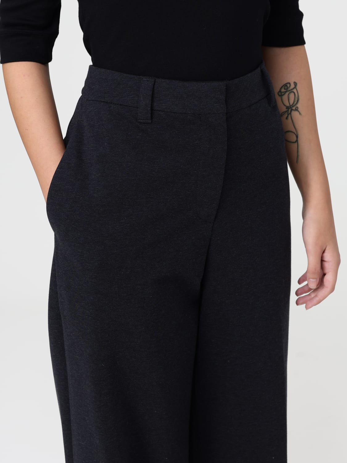 BRUNELLO CUCINELLI PANTS: Pants woman Brunello Cucinelli, Charcoal - Img 5