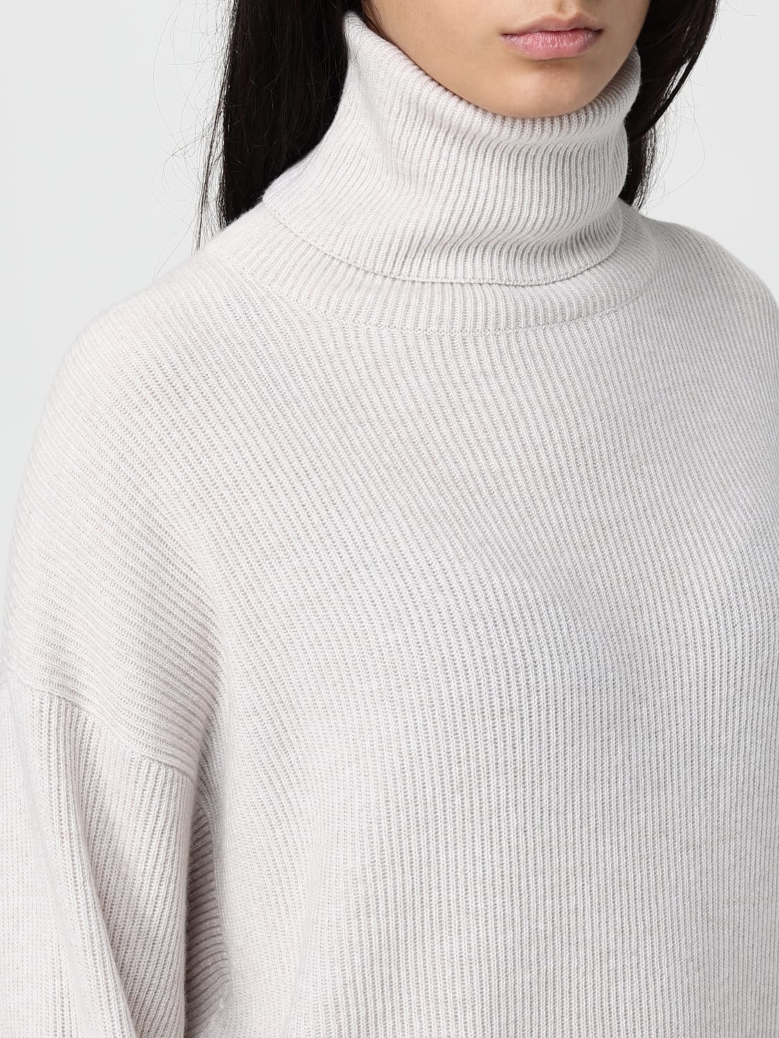 BRUNELLO CUCINELLI PULL: Pull femme Brunello Cucinelli, Gris - Img 5