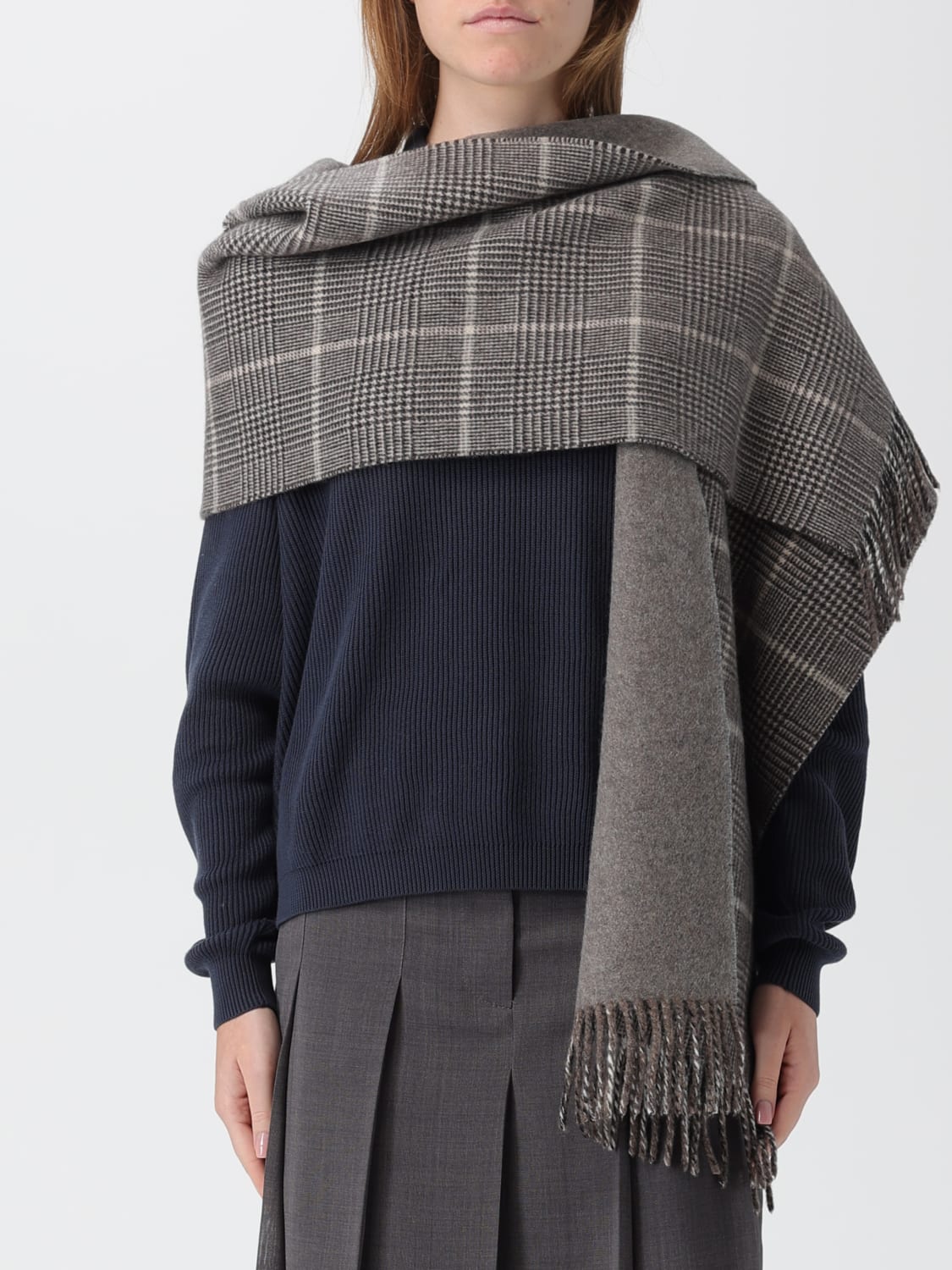 BRUNELLO CUCINELLI SCHAL: Schal damen Brunello Cucinelli, Beige - Img 2