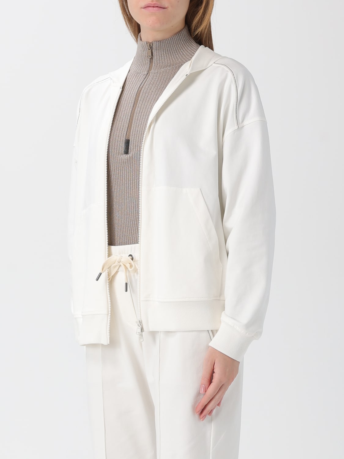 BRUNELLO CUCINELLI SWEATSHIRT: Sweater woman Brunello Cucinelli, Natural - Img 4