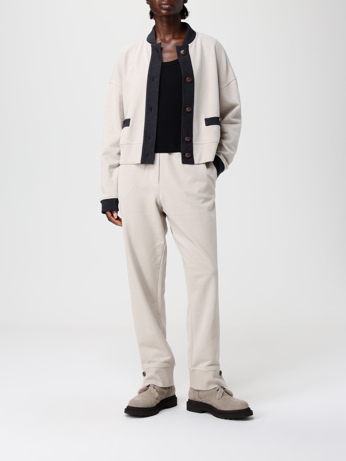 BRUNELLO CUCINELLI T-SHIRT: T-shirt woman Brunello Cucinelli, Black - Img 2