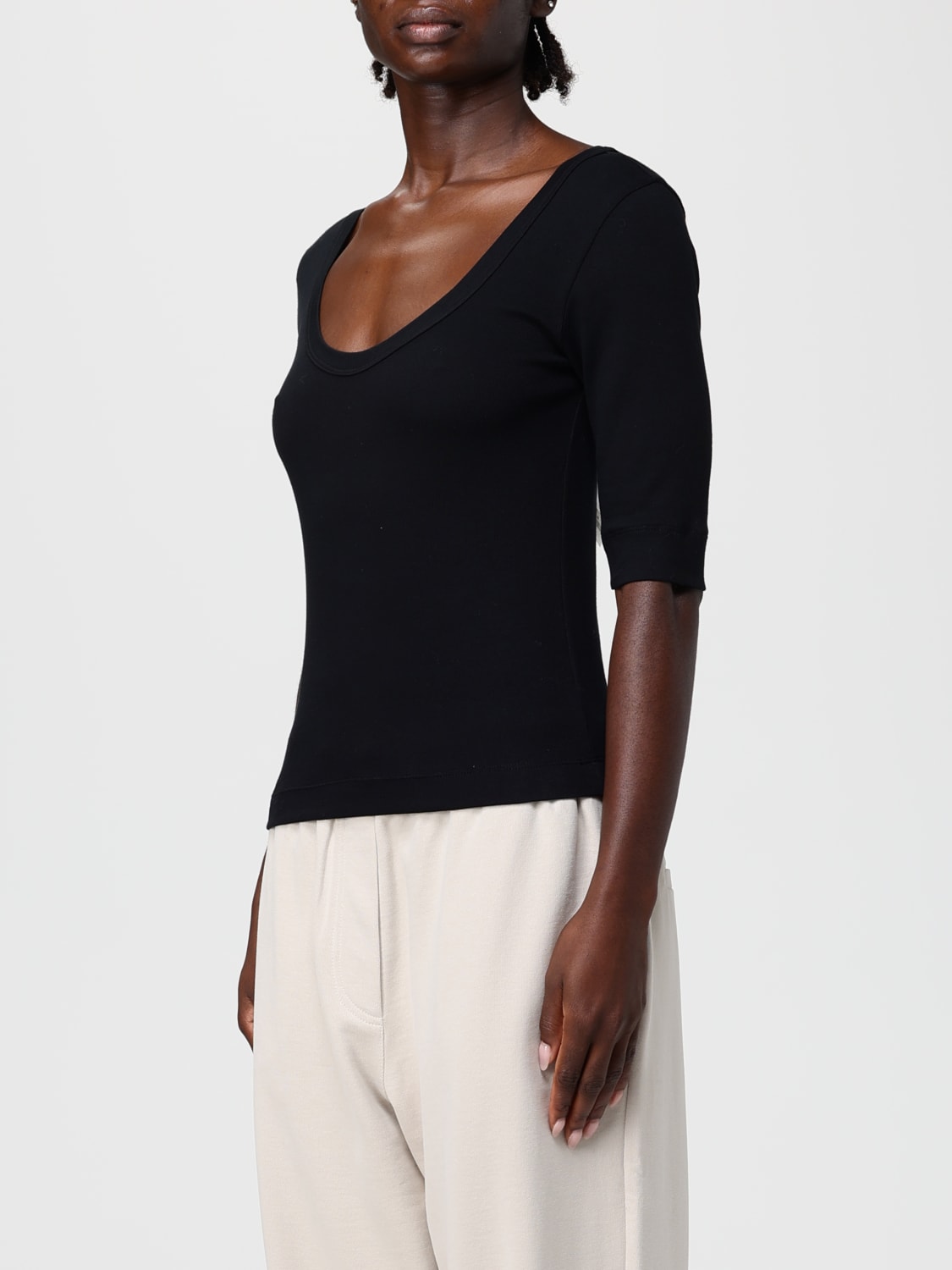 BRUNELLO CUCINELLI T-SHIRT: T-shirt woman Brunello Cucinelli, Black - Img 4