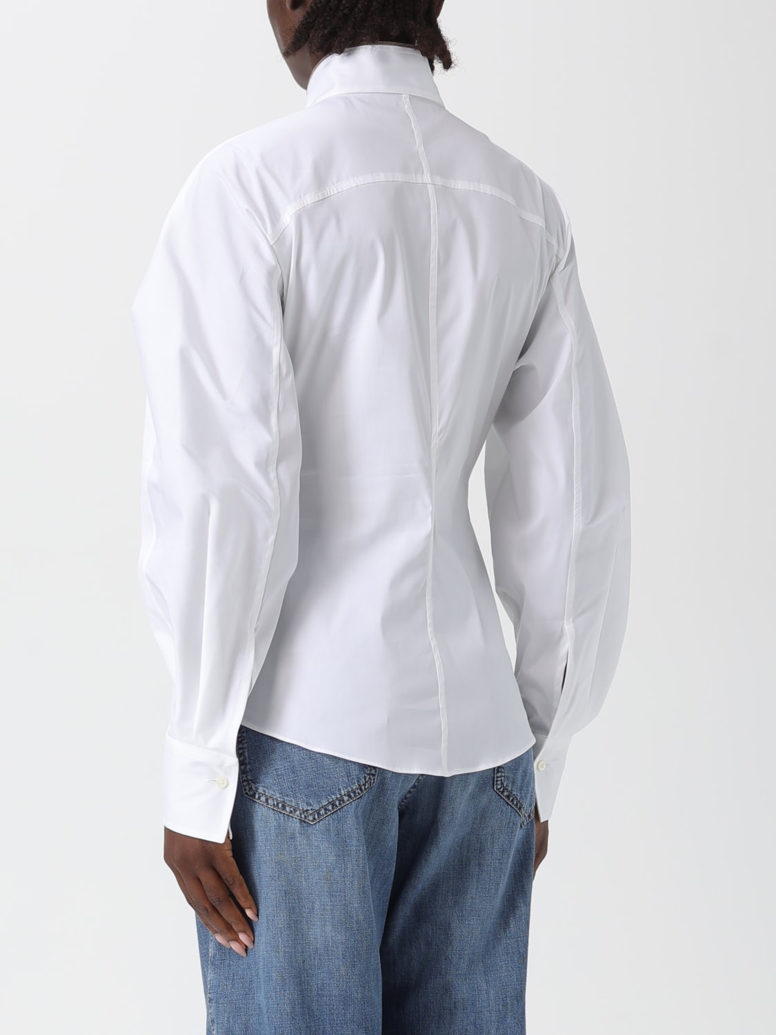 BRUNELLO CUCINELLI CAMICIA: Camicia classica Brunello Cucinelli in cotone , Bianco - Img 3