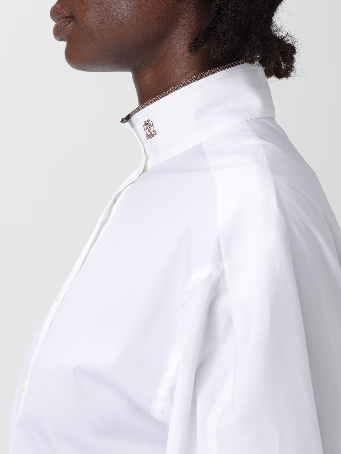 BRUNELLO CUCINELLI CAMICIA: Camicia classica Brunello Cucinelli in cotone , Bianco - Img 5