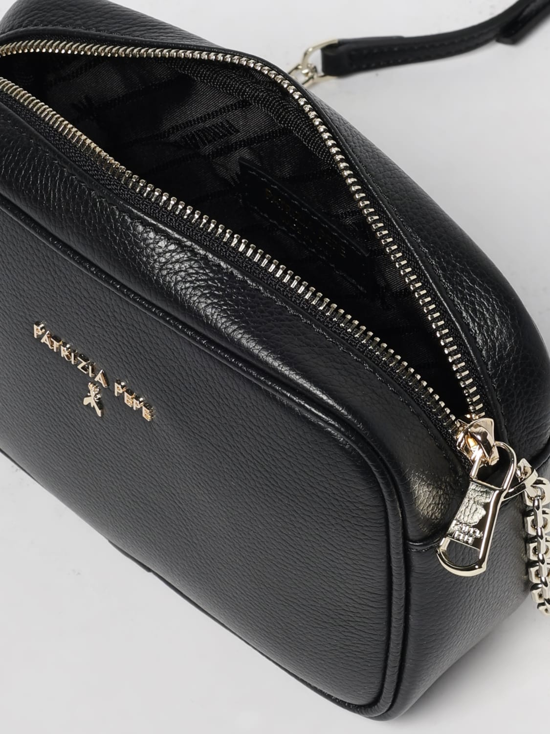 PATRIZIA PEPE UMHÄNGETASCHE: Schultertasche damen Patrizia Pepe, Schwarz - Img 3