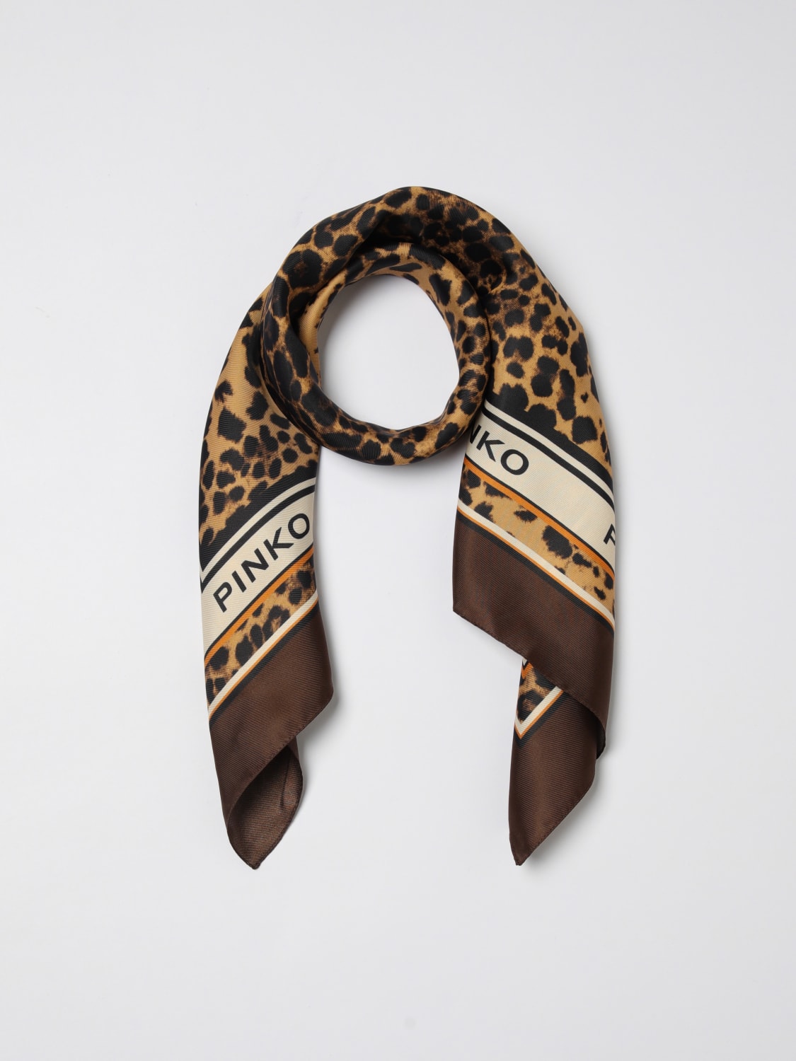 PINKO NECK SCARF: Neck scarf woman Pinko, Brown - Img 2
