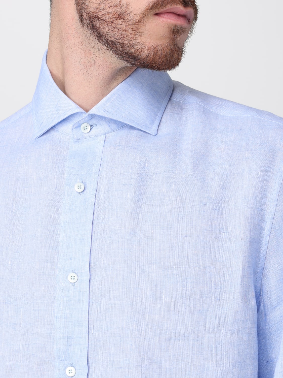 BRUNELLO CUCINELLI SHIRT: Shirt men Brunello Cucinelli, Sky Blue - Img 5