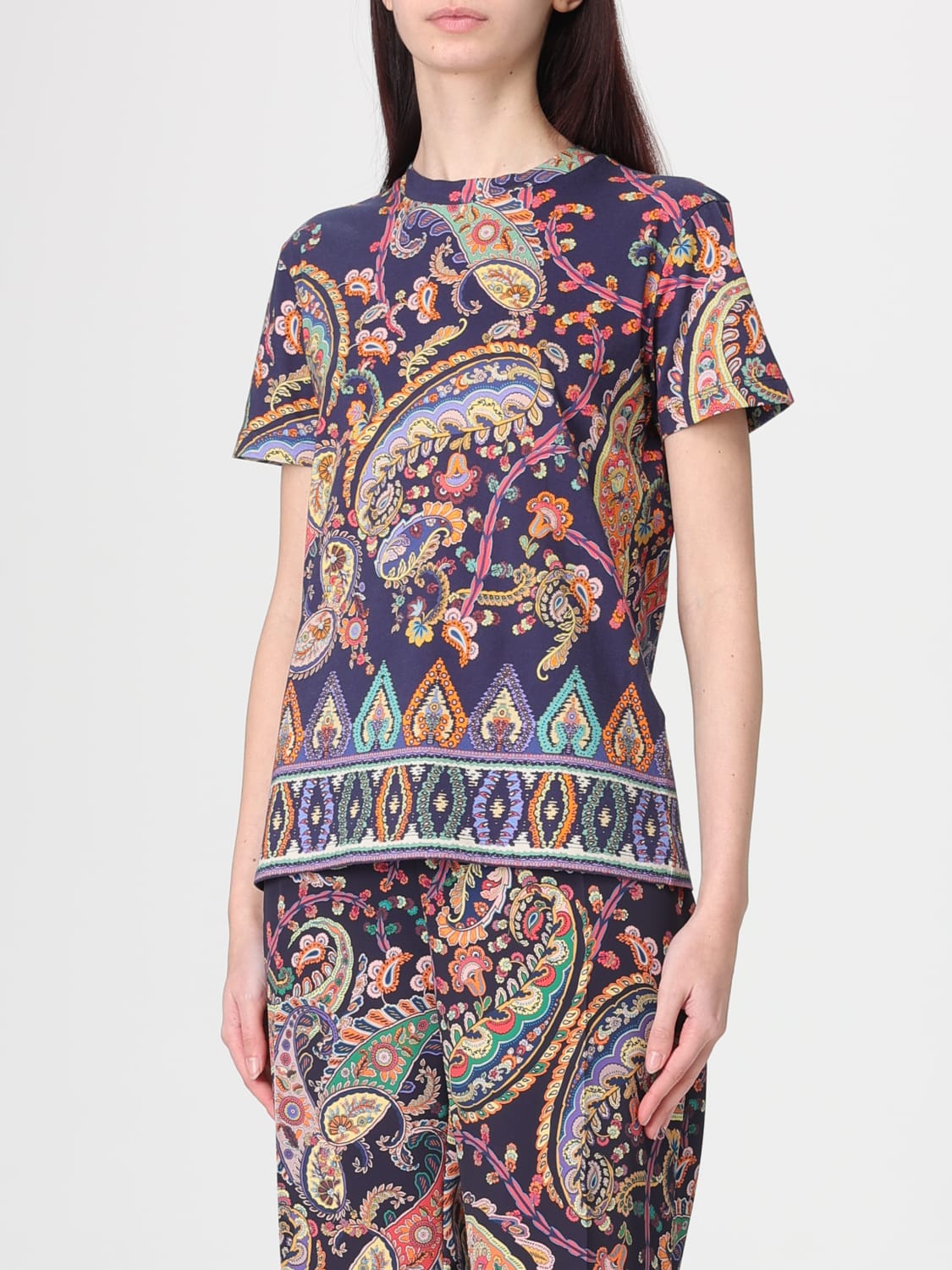 ETRO T-SHIRT: T-shirt femme Etro, Bleu - Img 4