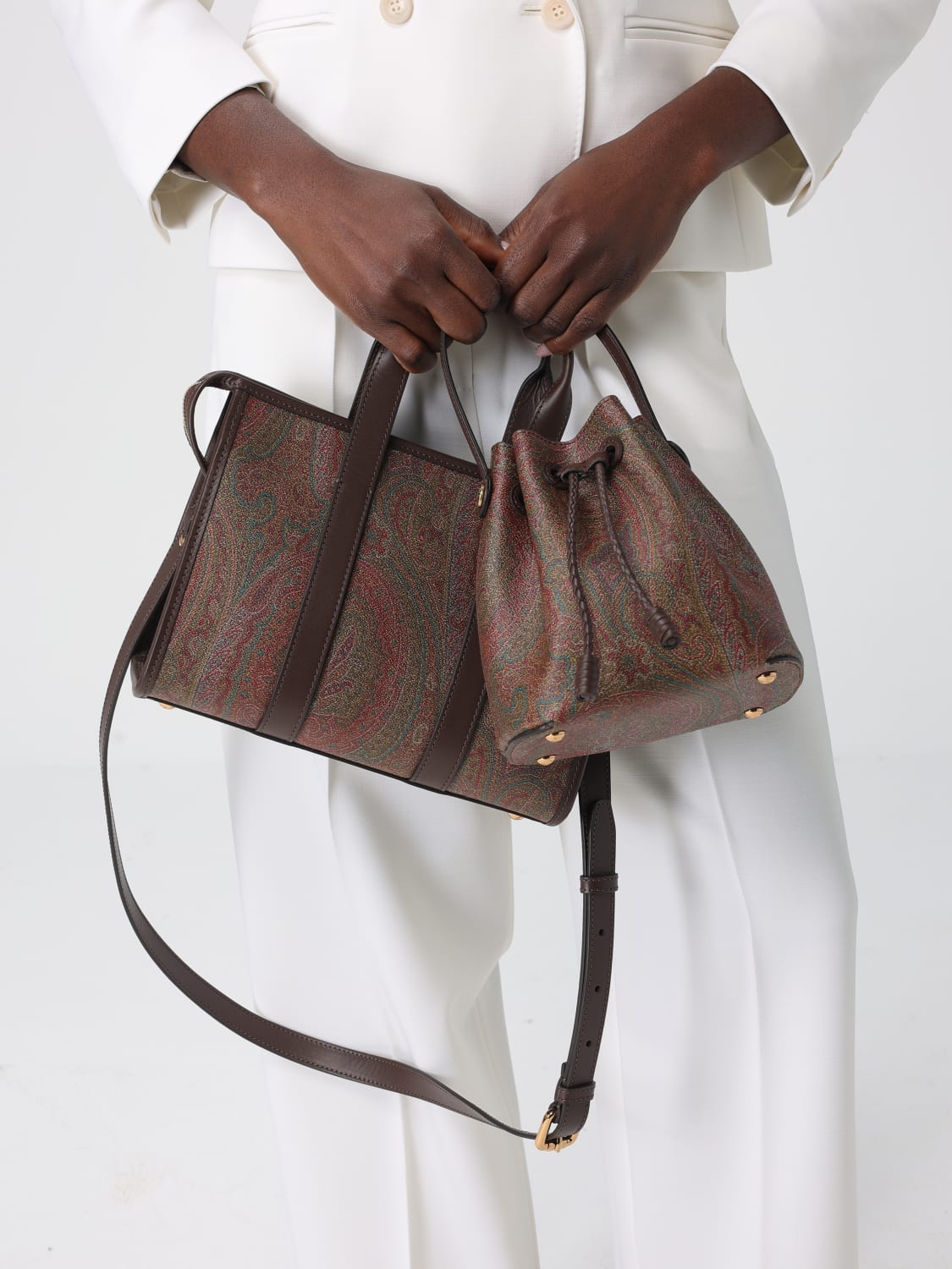 ETRO SHOULDER BAG: Shoulder bag woman Etro, Brown - Img 2