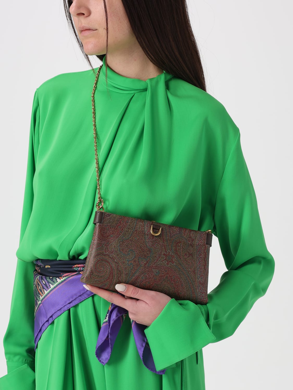 ETRO SHOULDER BAG: Shoulder bag woman Etro, Brown - Img 2