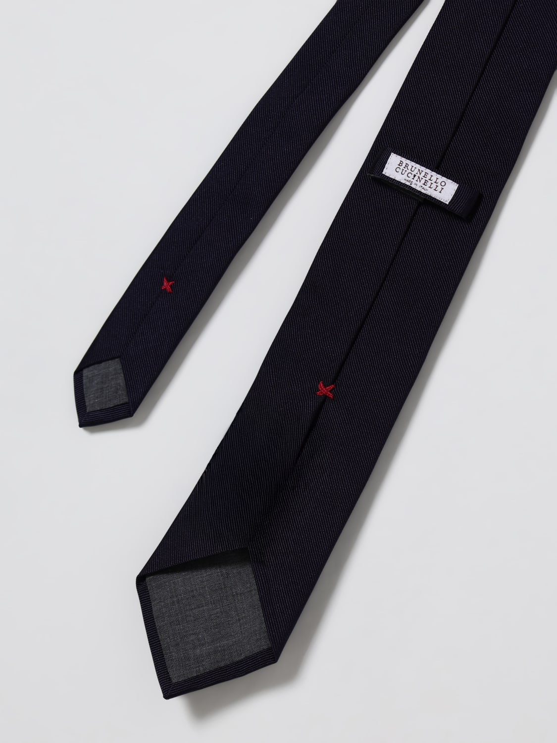 BRUNELLO CUCINELLI CRAVATTA: Cravatta Brunello Cucinelli in twill di seta, Blue Navy - Img 2