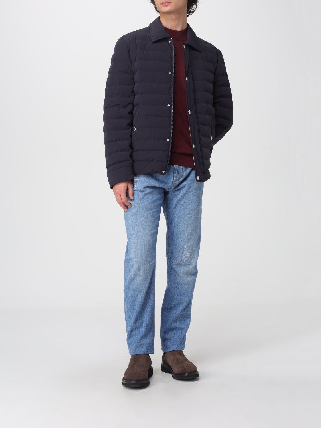 BRUNELLO CUCINELLI PULLOVER: Pullover herren Brunello Cucinelli, Amarant - Img 2
