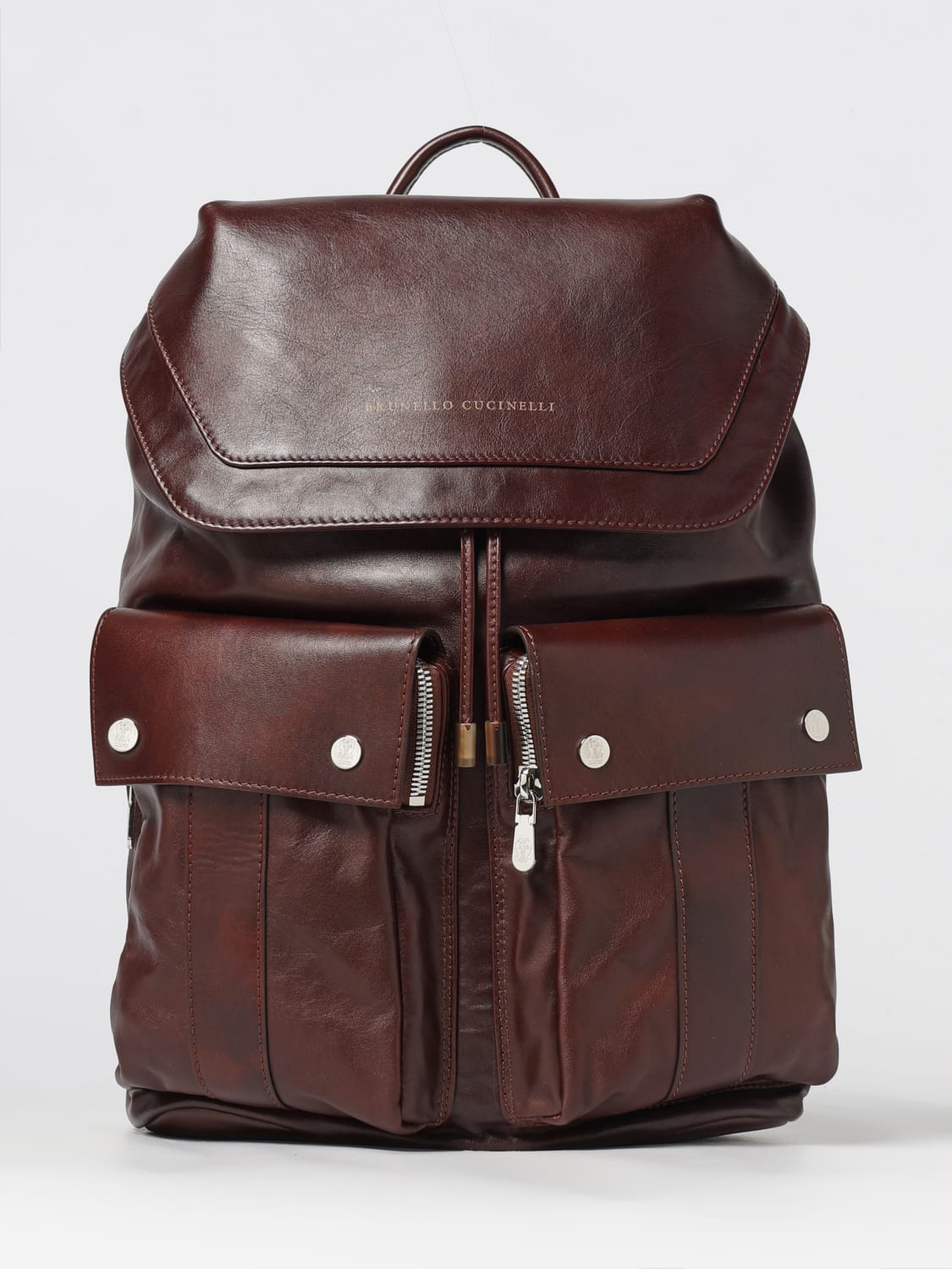BRUNELLO CUCINELLI RUCKSACK: Tasche herren Brunello Cucinelli, Burgunderrot - Img 1