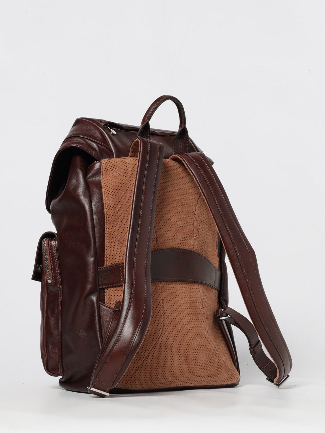 BRUNELLO CUCINELLI RUCKSACK: Tasche herren Brunello Cucinelli, Burgunderrot - Img 3