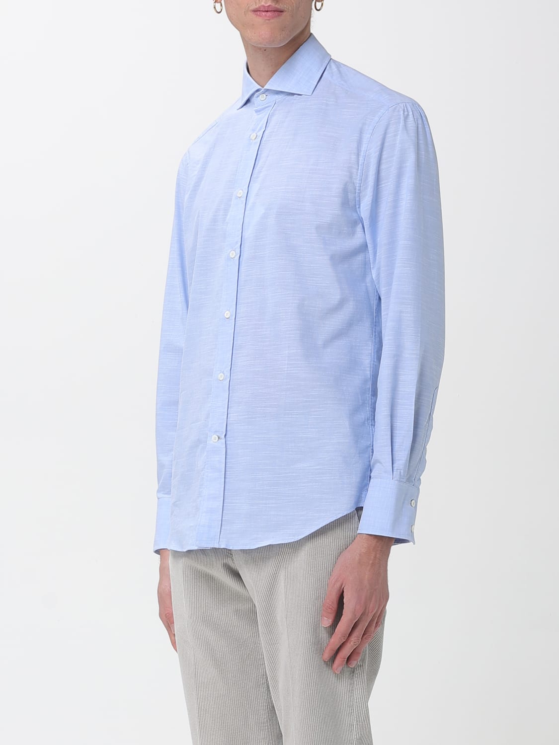 BRUNELLO CUCINELLI シャツ: シャツ メンズ Brunello Cucinelli, スカイブルー - Img 3