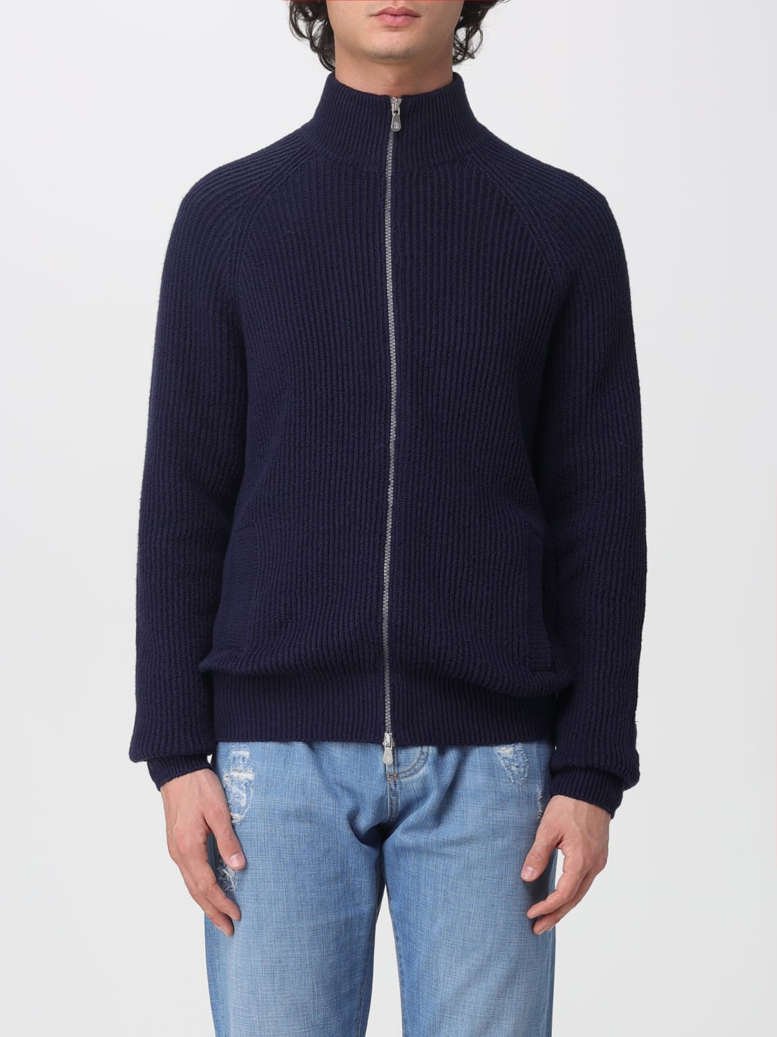 BRUNELLO CUCINELLI PULLOVER: Pullover herren Brunello Cucinelli, Navy - Img 1