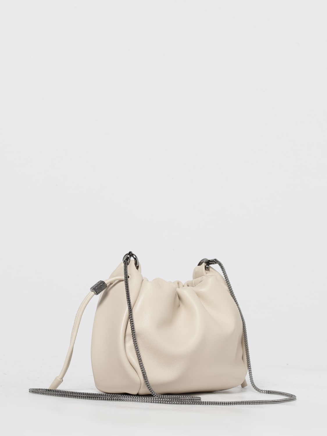 BRUNELLO CUCINELLI MINITASCHE: Schultertasche damen Brunello Cucinelli, Ivory - Img 3
