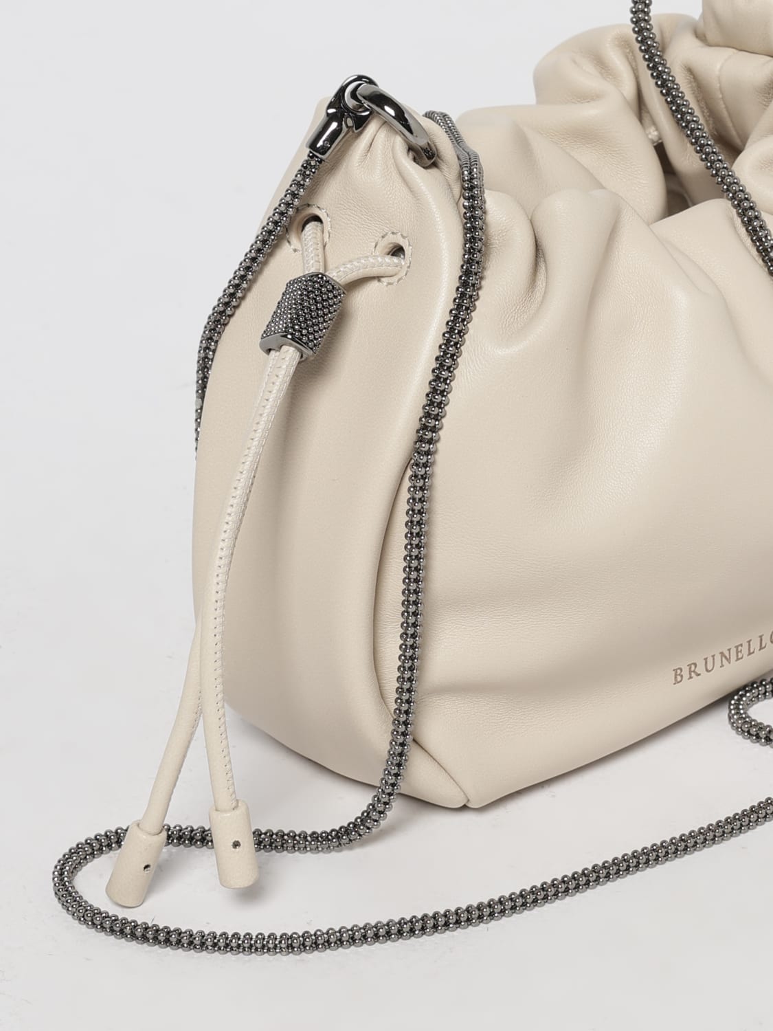 BRUNELLO CUCINELLI MINITASCHE: Schultertasche damen Brunello Cucinelli, Ivory - Img 4