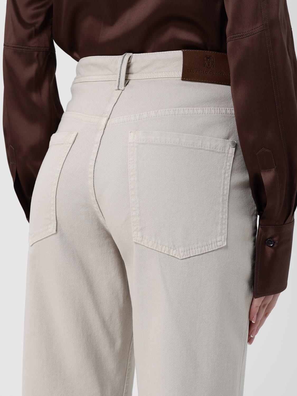 BRUNELLO CUCINELLI VAQUEROS: Pantalones mujer Brunello Cucinelli, Marfil - Img 5