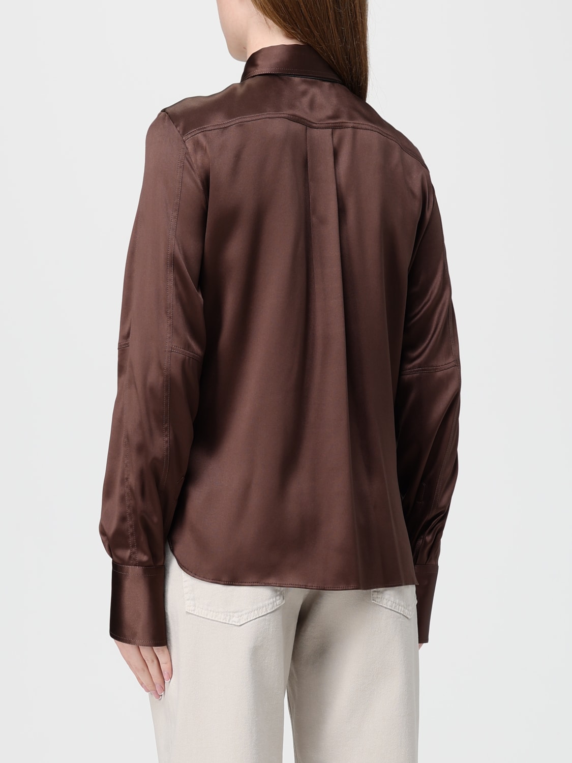 BRUNELLO CUCINELLI SHIRT: Shirt woman Brunello Cucinelli, Brown - Img 3